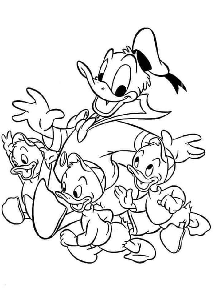 Donald Duck Nephews Coloring Pages