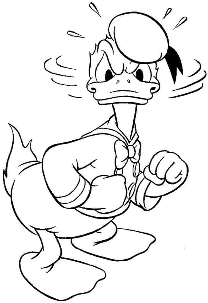 Donald Duck Nerd Coloring Pages