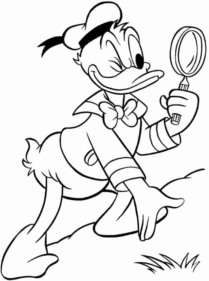 Donald Duck On A Cloud Coloring Pages