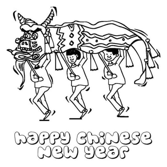 Easy Chinese New Year Coloring Pages