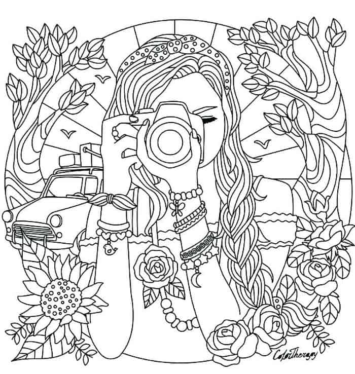 Easy Coloring Pages For Teens