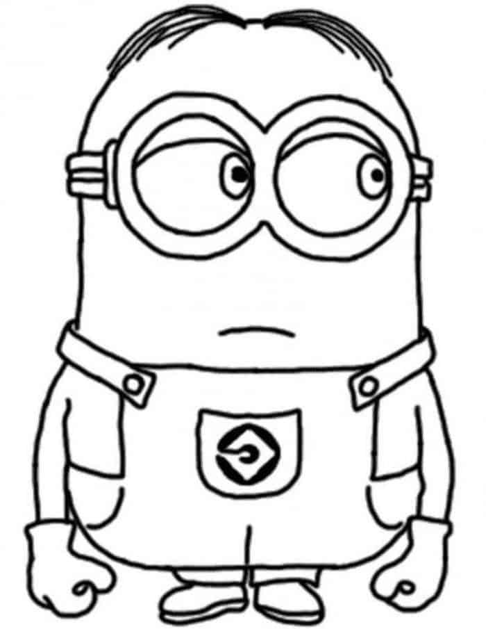 Easy Minion Coloring Pages