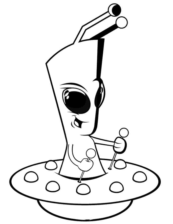 Easy Trippy Alien Coloring Pages For Adults