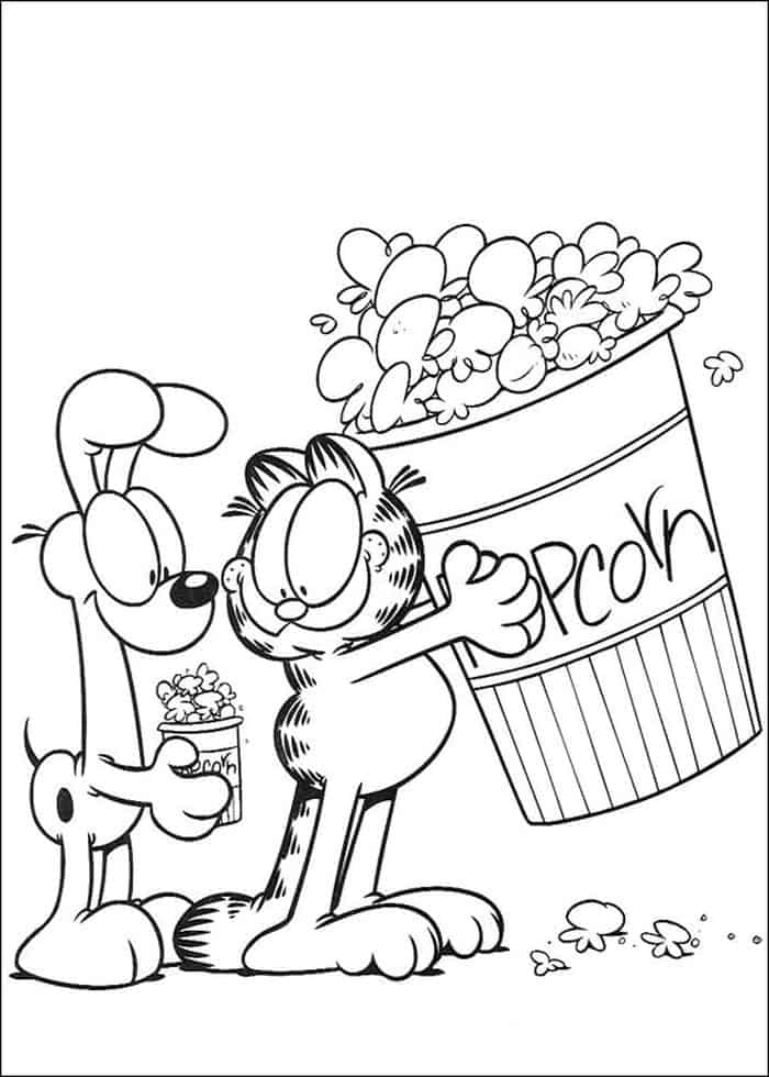 Free Adult Coloring Pages Garfield 1