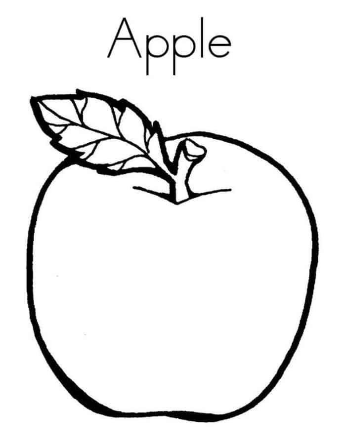 Free Apple Coloring Pages