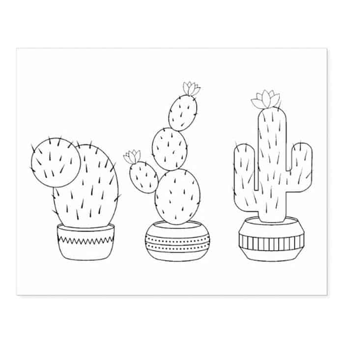 Free Cactus Coloring Pages