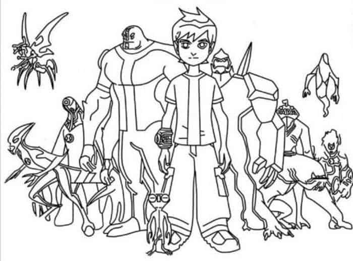 Free Coloring Pages Ben 10 Ultimate Alien 1
