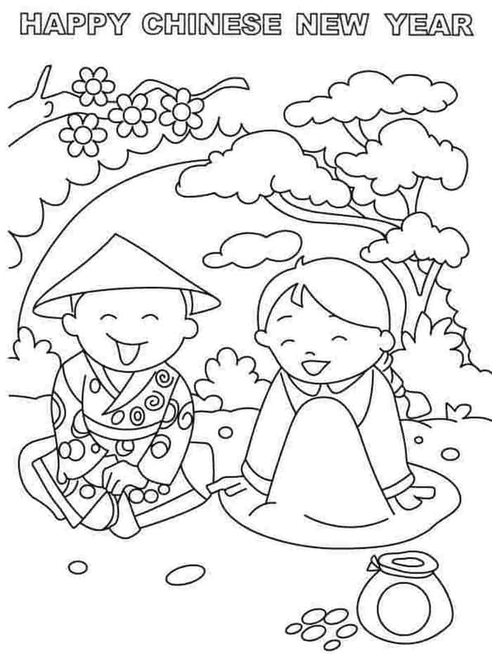 Free Coloring Pages Chinese New Year
