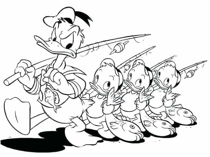 Free Coloring Pages Chip And Dale With Donald Duck
