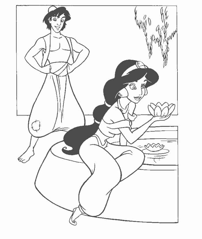 Free Coloring Pages Disney Aladdin