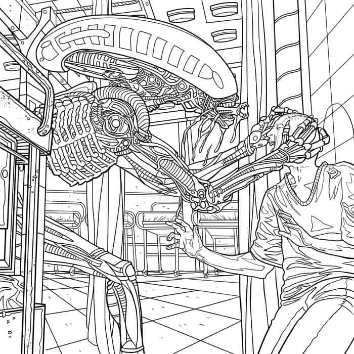 Free Coloring Pages Of Alien Vs Predator