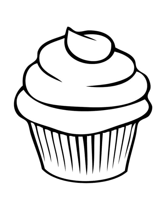 Free Cupcake Coloring Pages