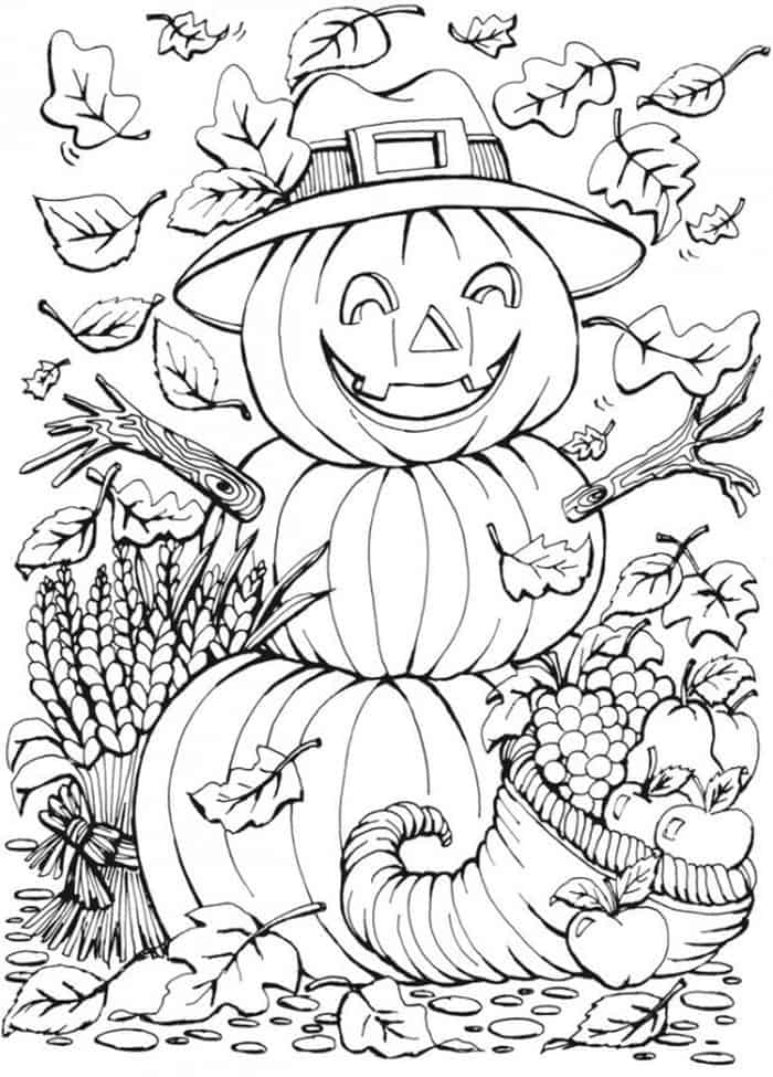 Free Fall Coloring Pages For Adults