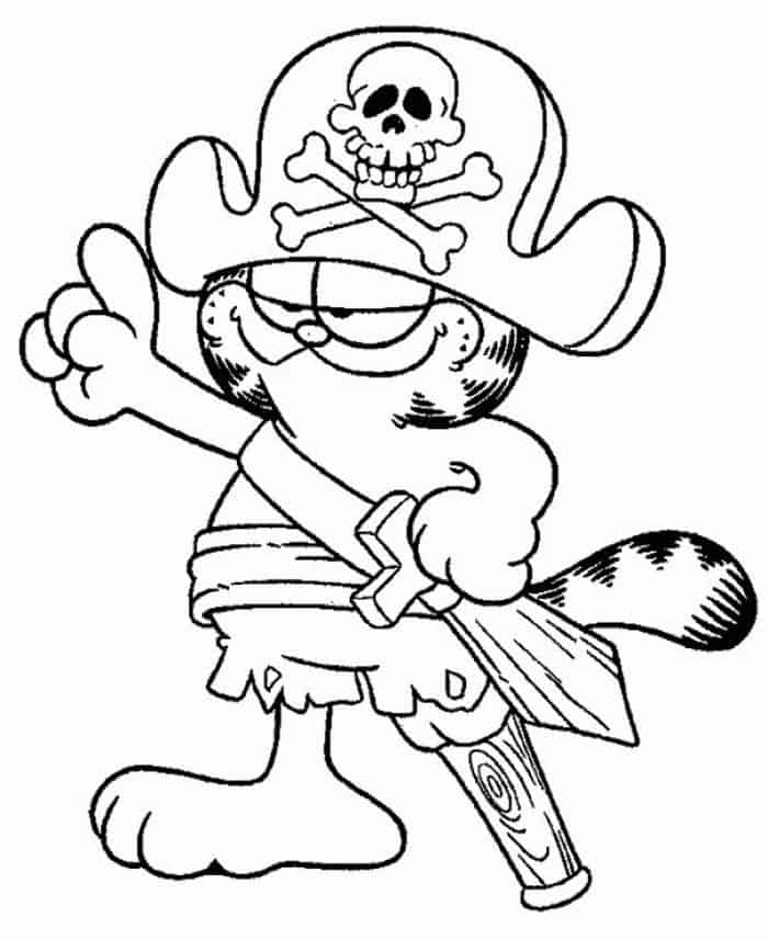 Free Garfield Coloring Pages For Kids 1