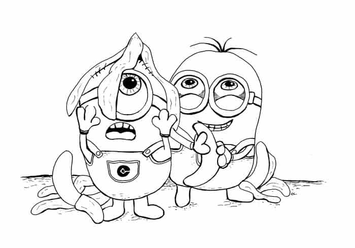 Free Minion Printable Coloring Pages