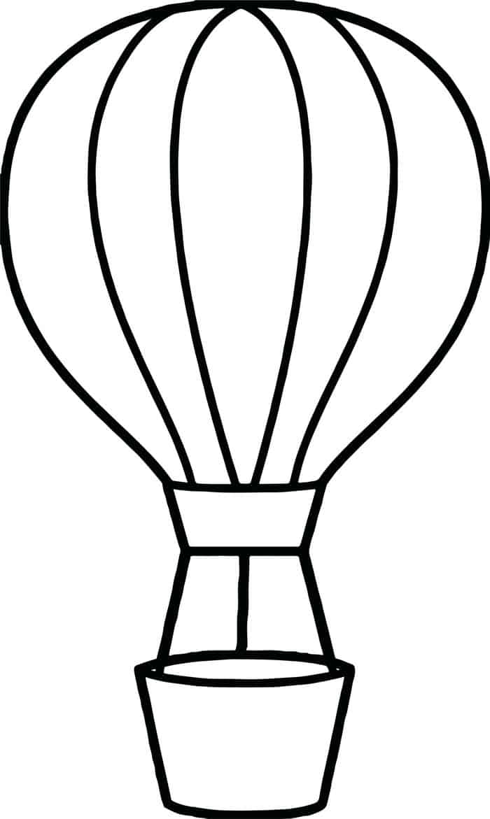 Free Preschool Coloring Pages Hot Air Balloon