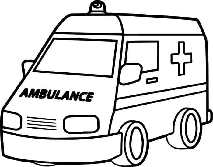 Free Printable Ambulance Coloring Pages