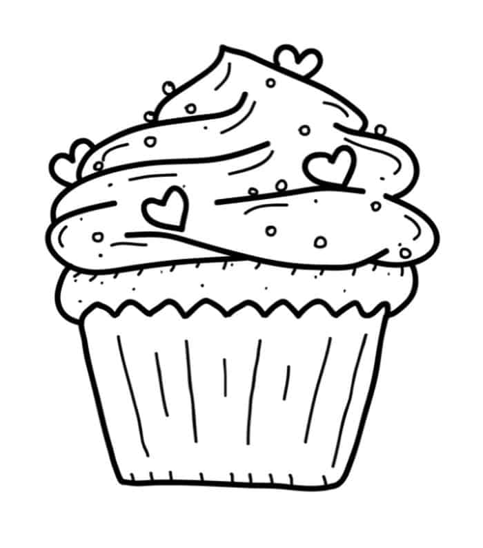 Free Printable Cupcake Coloring Pages