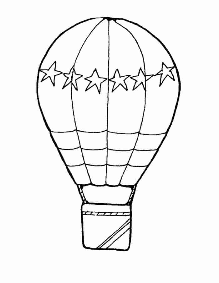 Free Printable Hot Air Balloon Coloring Pages