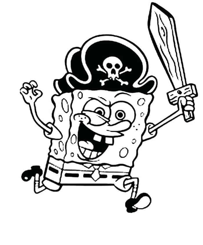 Gangster Spongebob Coloring Pages