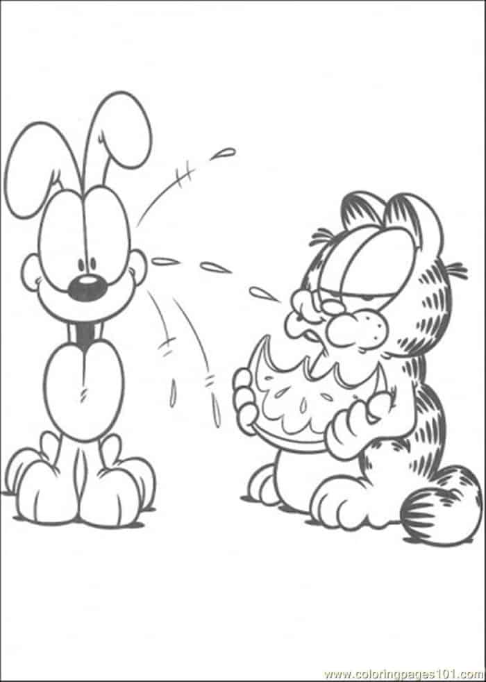 Garfield And Odie Coloring Pages 1