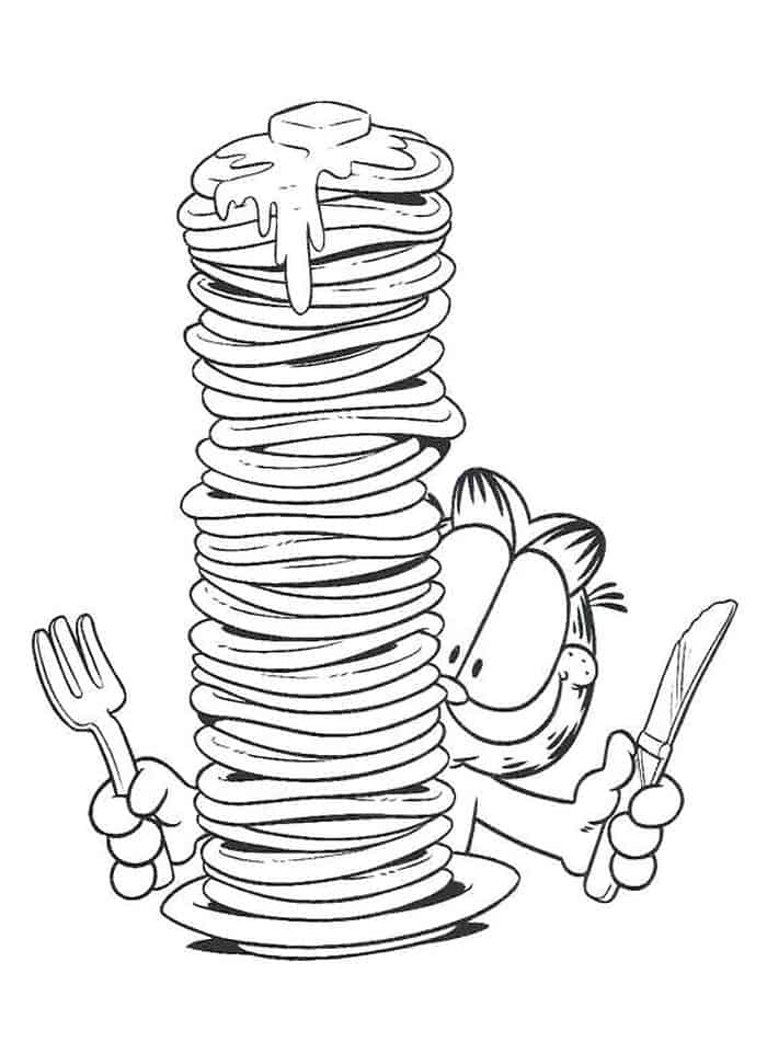 Garfield Birthday Coloring Pages 1