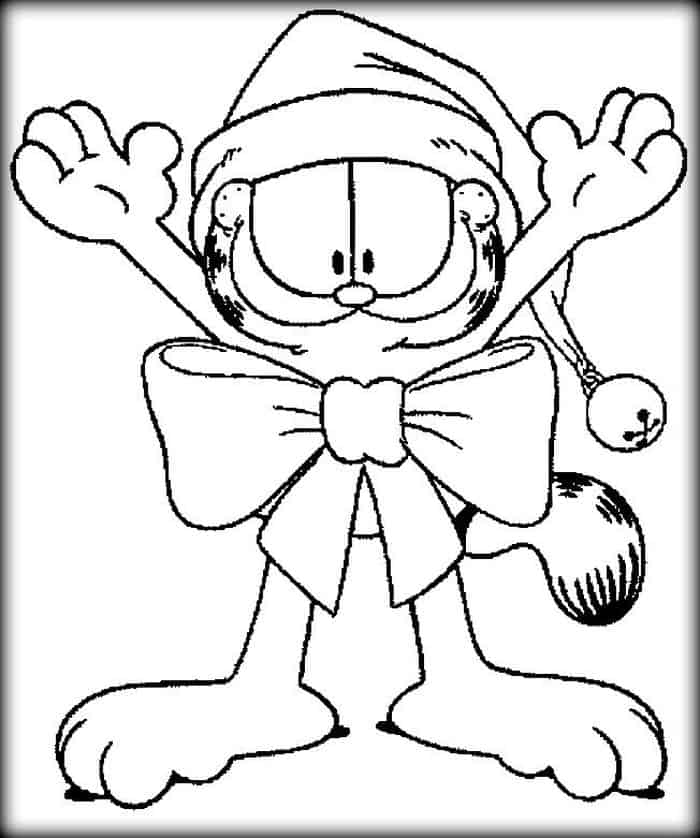 Garfield Christmans Coloring Pages 1