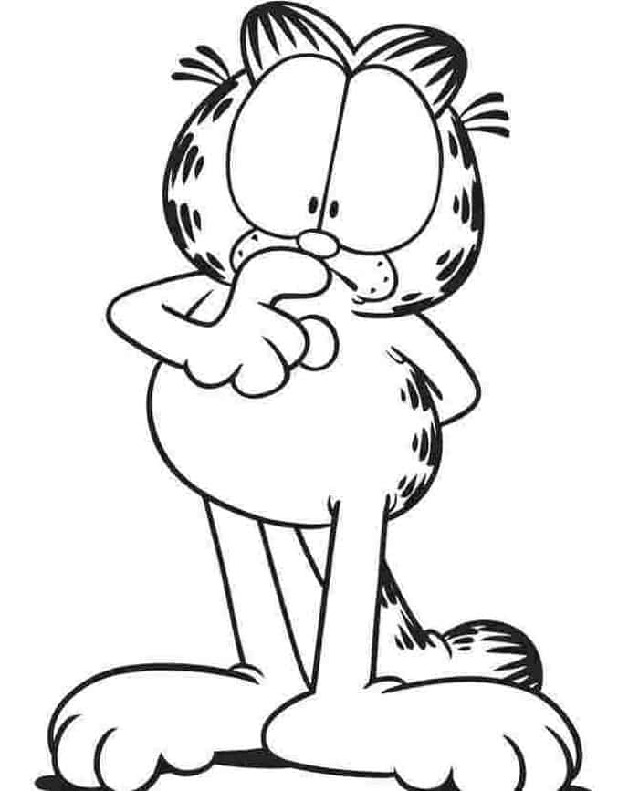Garfield Coloring Pages Lineart 1