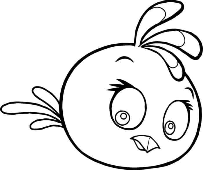 Girl Angry Bird Coloring Pages