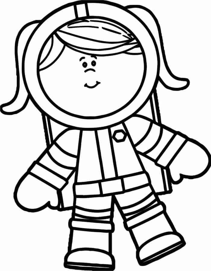 Girl Astronaut Coloring Pages