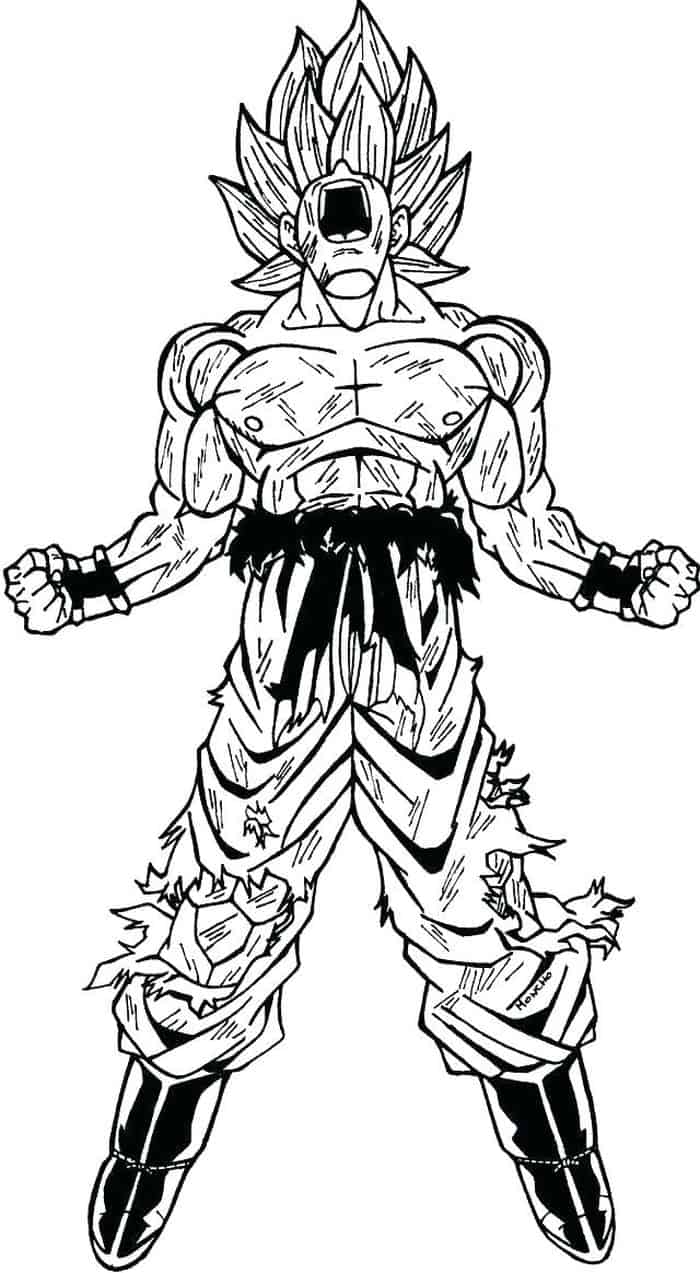 Goku Super Saiyan 2 Coloring Pages