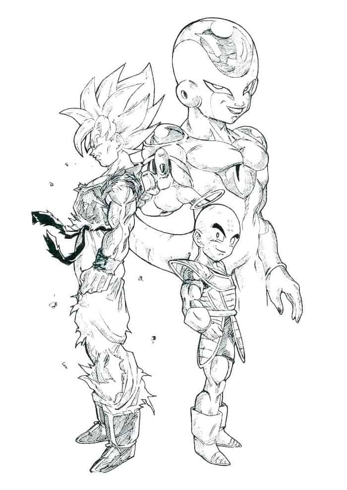 Goku Vs Frieza Coloring Pages