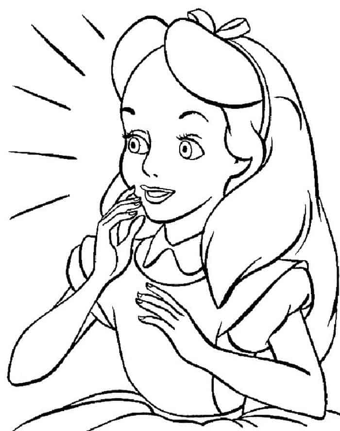 Grimm Fairy Tale Alice In Wonderland Coloring Pages