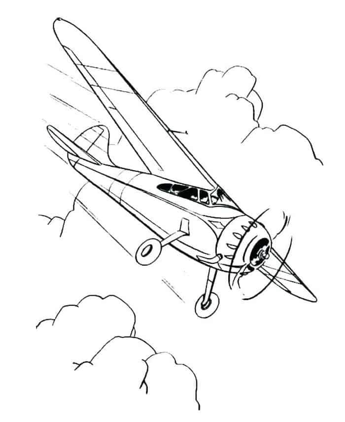 Hard Airplane Coloring Pages