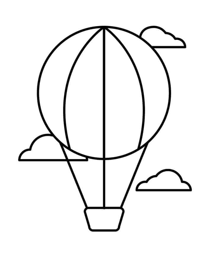 Hot Air Balloon Coloring Pages Free Printable