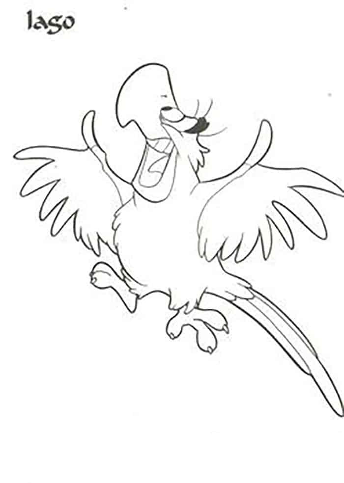 Iago Aladdin Coloring Pages