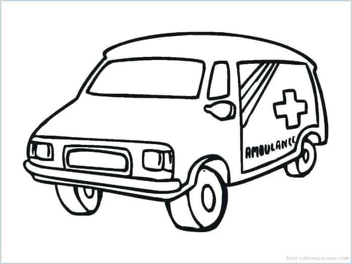 Images Of An Ambulance Coloring Pages