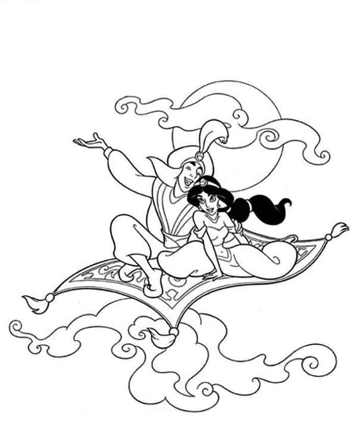 Jasmine Aladdin Coloring Pages