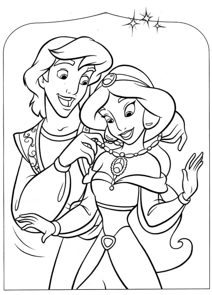 Jasmine Coloring Pages Aladdin 2019
