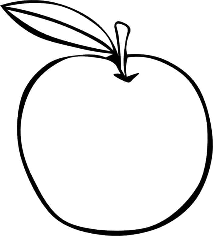 Large Apple Coloring Pages