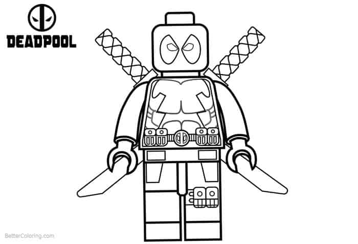 Lego Deadpool Coloring Pages