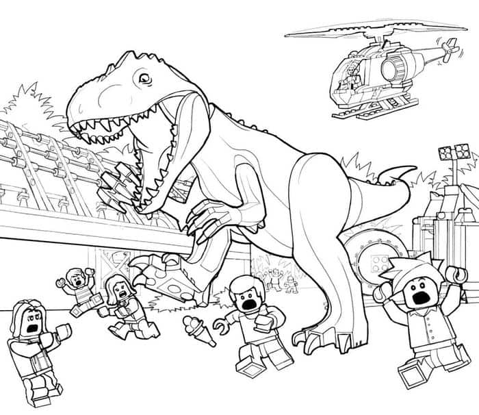 Lego Dinosaur Coloring Pages