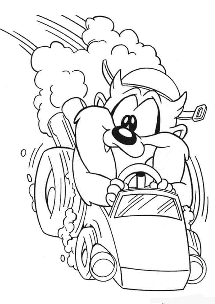 Looney Tunes Taz Coloring Pages Jpg 1