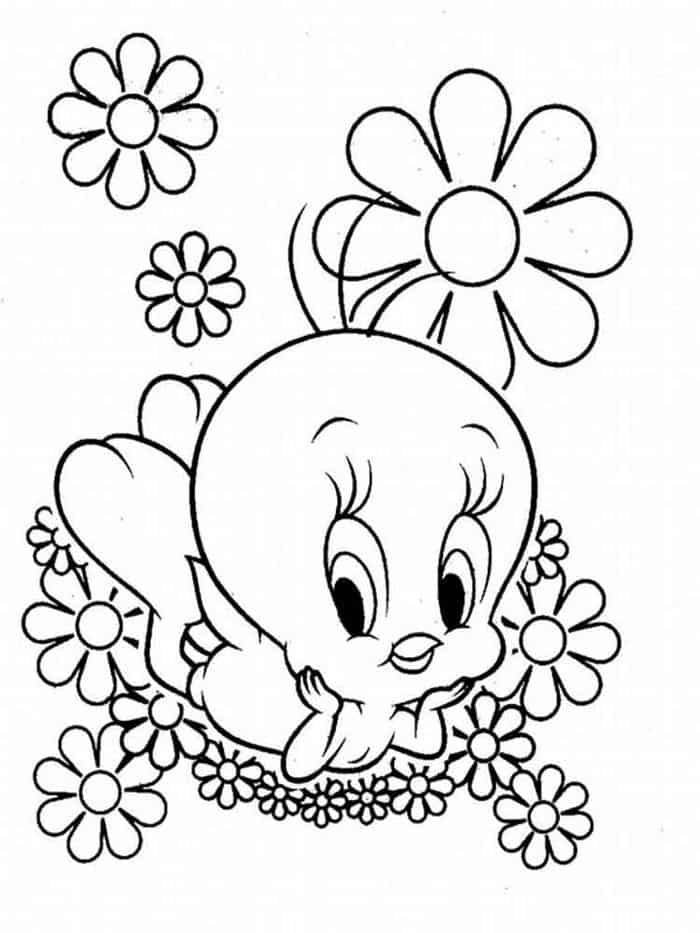 Looney Tunes Tweety Coloring Pages 1