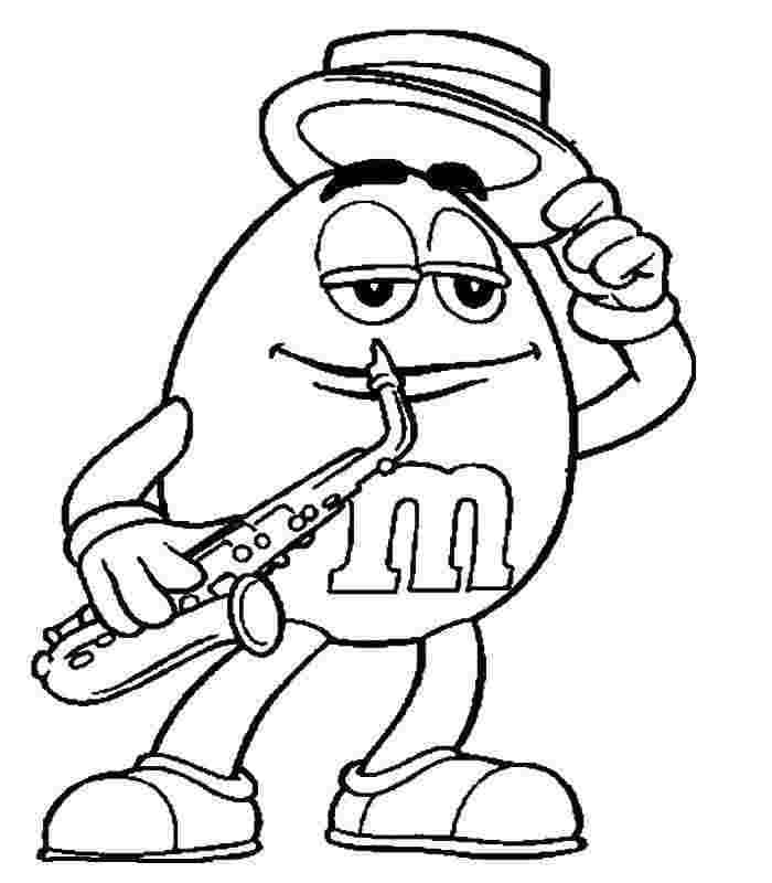 M M Candy Coloring Pages