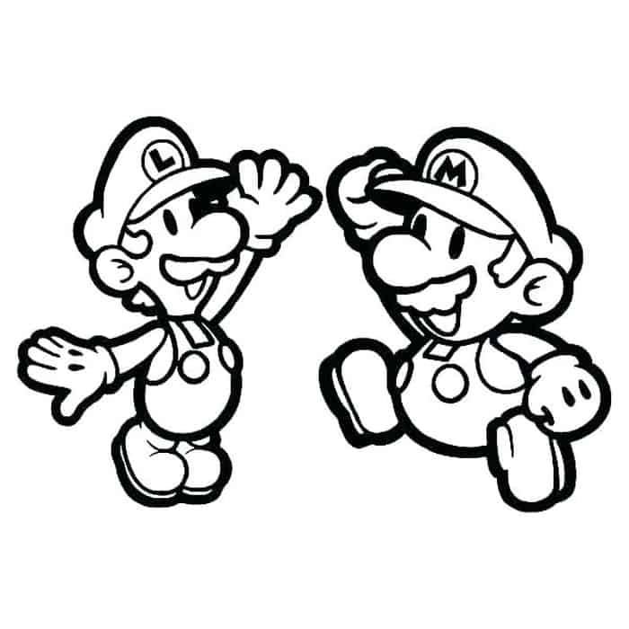 Mario And Luigi Coloring Pages