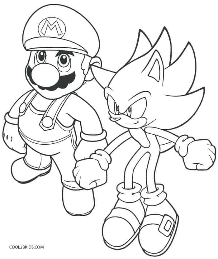 Mario And Sonic Coloring Pages 2