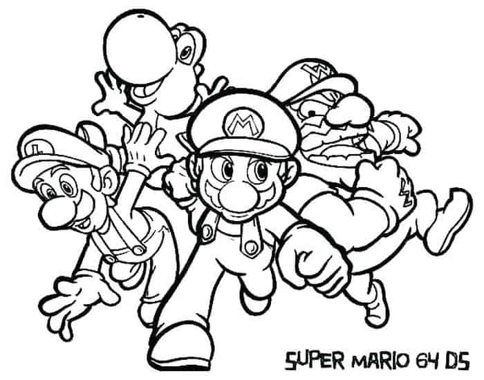 Mario And Yoshi Coloring Pages