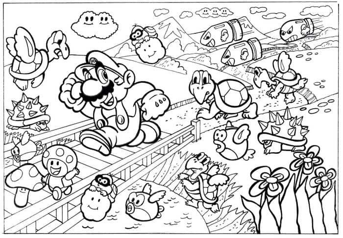 Mario Characters Coloring Pages