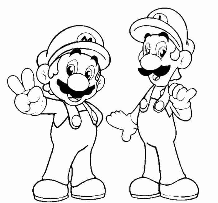 Mario Coloring Book Pages